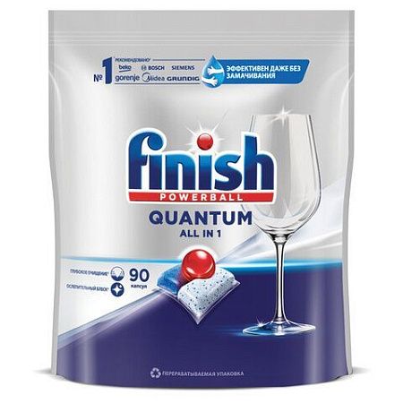 Капсулы для посудомоечных машин 90шт FINISH Quantum All in 1, ш/к 95835, 3263215 