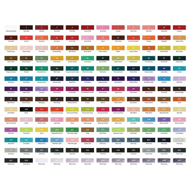 Набор двусторонних маркеров для скетчинга ArtSpace 168цв., основные цвета, пулевид./скош.