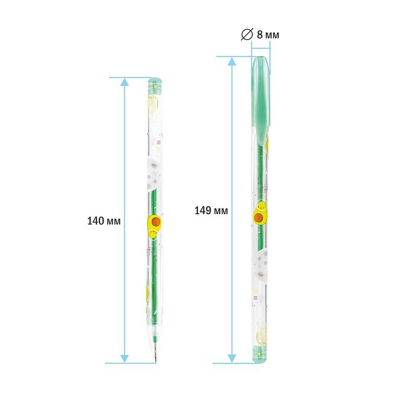 Набор гелевых ручек ArtSpace "Космические приключения" 12цв., 1,0мм, металлик, ПВХ чехол 