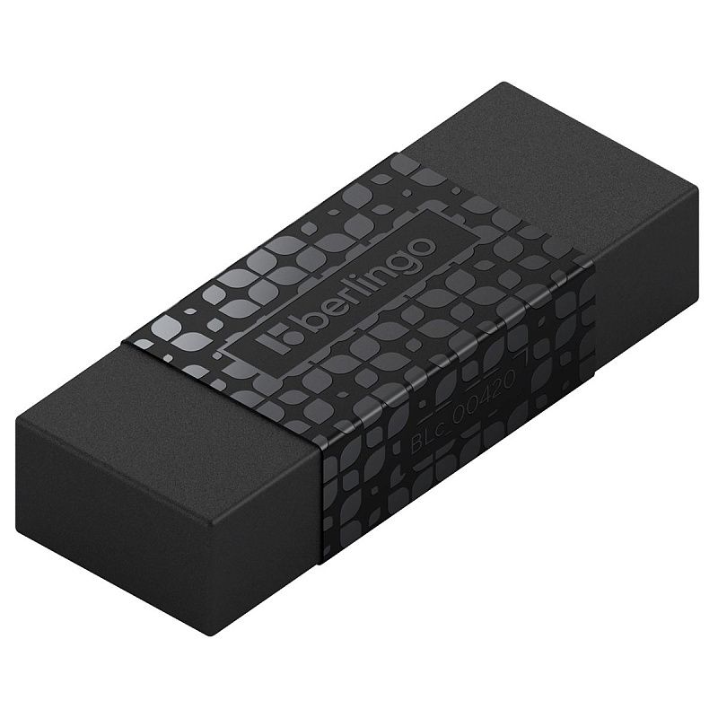 Ластик Berlingo "DoubleBlack", прямоугольный 50*18*10мм 
