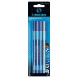 Набор шариковых ручек Schneider "Slider Edge F" 4шт., синие, 0,8мм, трехгранный корпус, блистер