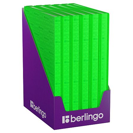 Папка с 20 вкладышами Berlingo "Your Way", 17мм, 600мкм, зеленый неон, с внутр. карманом 