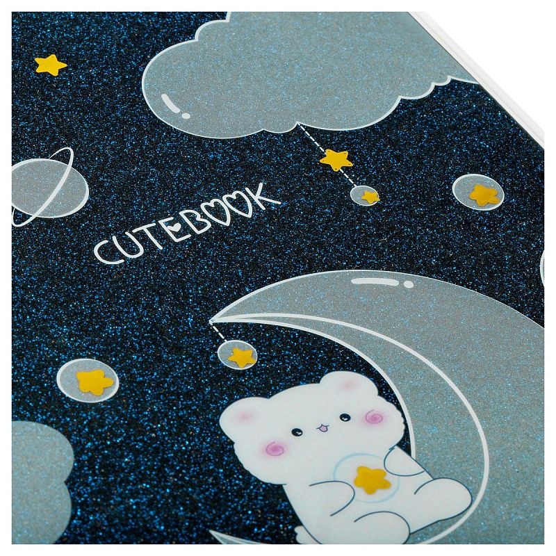 Записная книжка А5 80л., ЛАЙТ, кожзам, MESHU "Cutestar", съемная пластиковая обложка с дизайном, пантон, белила, блок в линию