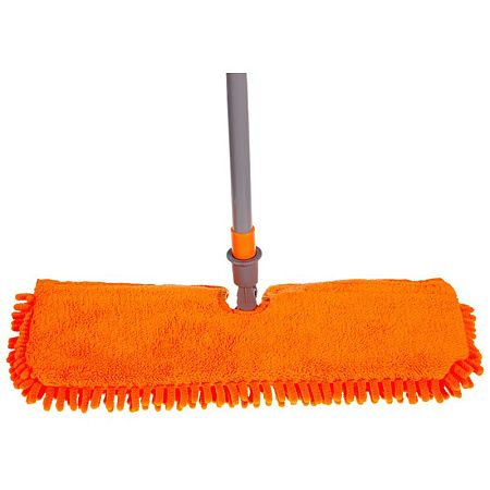 Швабра двусторонняя OfficeClean Professional, телескоп. ручка 70-120см, насадка МОП микрофибра 40 см