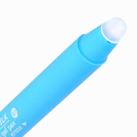 Ручка стираемая гелевая с грипом BRAUBERG "SOFT&SILK FRUITY", СИНЯЯ, корпус ассорти, узел 0,7 мм, 143254 