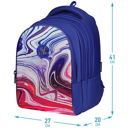 Рюкзак Berlingo inStyle "Liquid Wave" 41*27*20см, 3 отделения, 1 карман, эргономичная спинка 