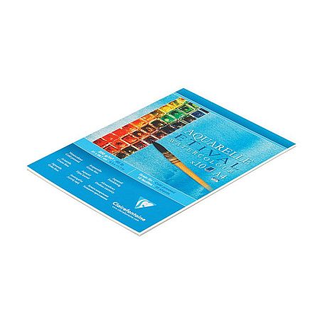 Альбом для акварели, 10л., А4, на склейке Clairefontaine "Etival", 200г/м2, холодное прессование