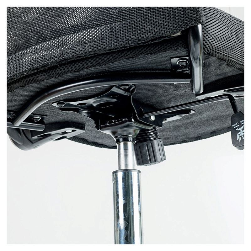 Кресло руководителя Helmi HL-E16 "Content", ткань/сетка/экокожа черная, хром