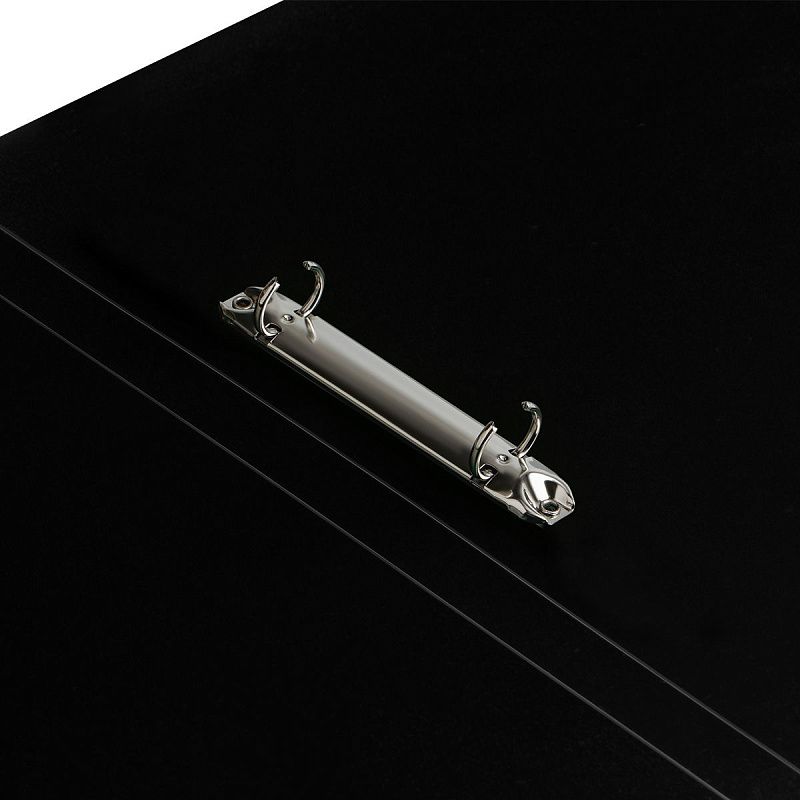 Папка на 2 кольцах СТАММ "Герб" А4, 25мм, 700мкм, пластик, черный 