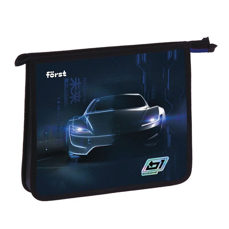 Папка для тетрадей 1 отделение, А5 Först "Extra Power" , 240*205*40 мм, пластик, на молнии