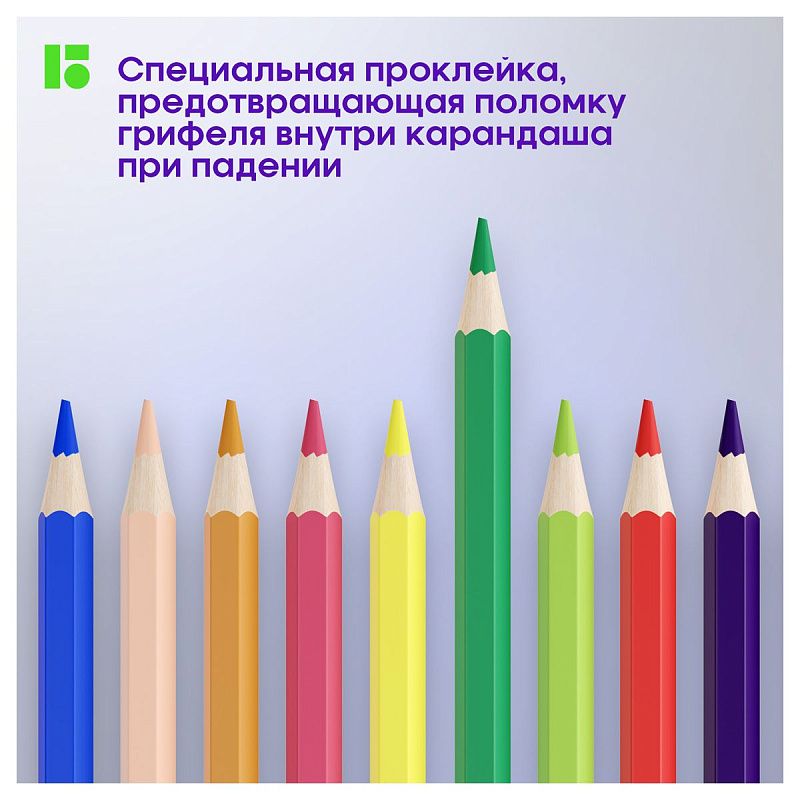 Карандаши цветные Berlingo "SuperSoft. Замки", 36цв., заточен., картон, европодвес