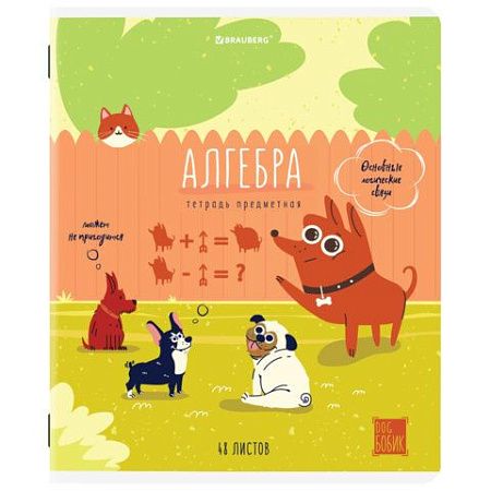 Тетради предметные, КОМПЛЕКТ 12 ПРЕДМЕТОВ, "DOG БОБИК", 48 л., TWIN-лак, BRAUBERG, 404840