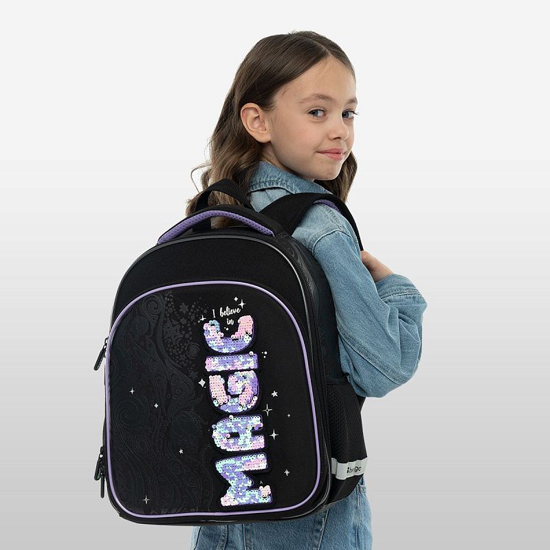 Ранец Berlingo Expert Plus "Purple Magic" 38*29*15см, 2 отделения, 2 кармана, анатомическая спинка 