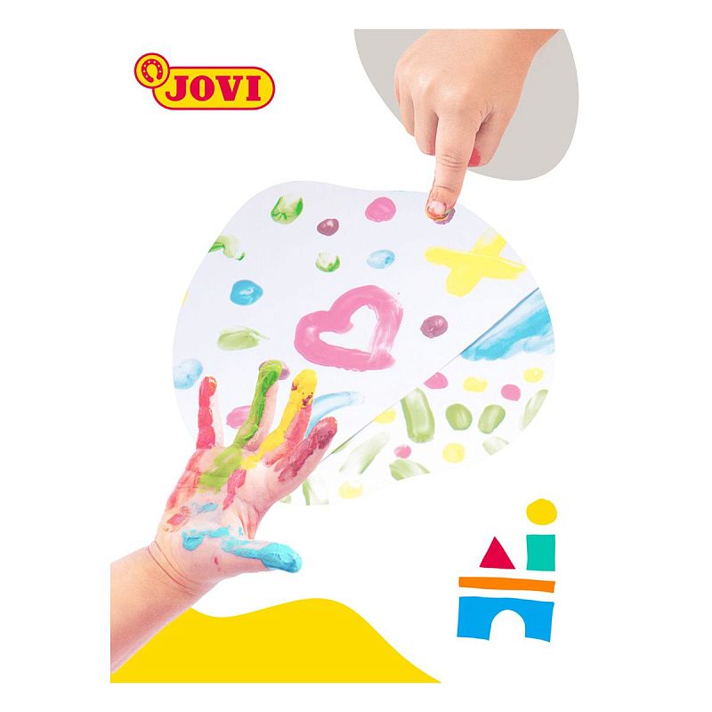 Краски пальчиковые JOVI, 06 пастельных цветов по 35мл, картон, европодвес