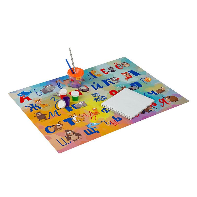 Клеенка для уроков труда Мульти-Пульти "Алфавит", 50*70см, ПВХ
