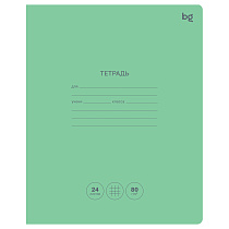 Тетрадь 24л., клетка BG "Green colour", 80г/м2