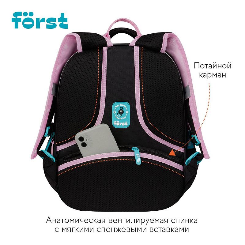 Рюкзак Först F-Cloud "FUN" 37*28,5*16,5см, 3 отделения, 3 кармана, анатомическая спинка 