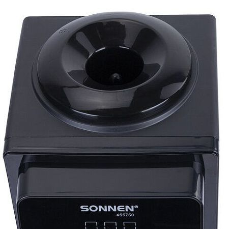 Кулер для воды SONNEN TSE-02FBP, настольный, НАГРЕВ/ОХЛАЖДЕНИЕ ЭЛЕКТРОННОЕ, 2 крана, антрацит, 455750