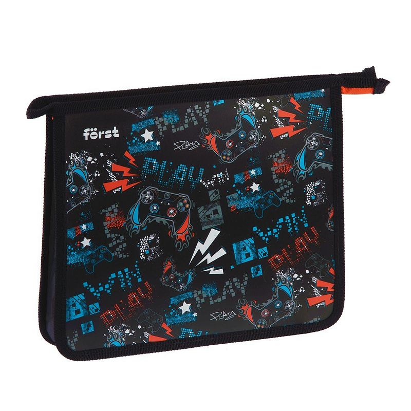 Папка для тетрадей 1 отделение, А5 Först "Flawless Victory" , 240*205*40 мм, пластик, на молнии