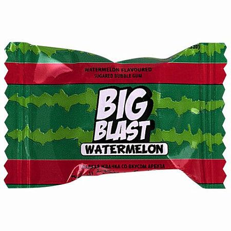Жевательная резинка BIGBLAST со вкусом Арбуза, 100 шт по 4 г в шоубоксе, ТУРЦИЯ, УТ-00002282