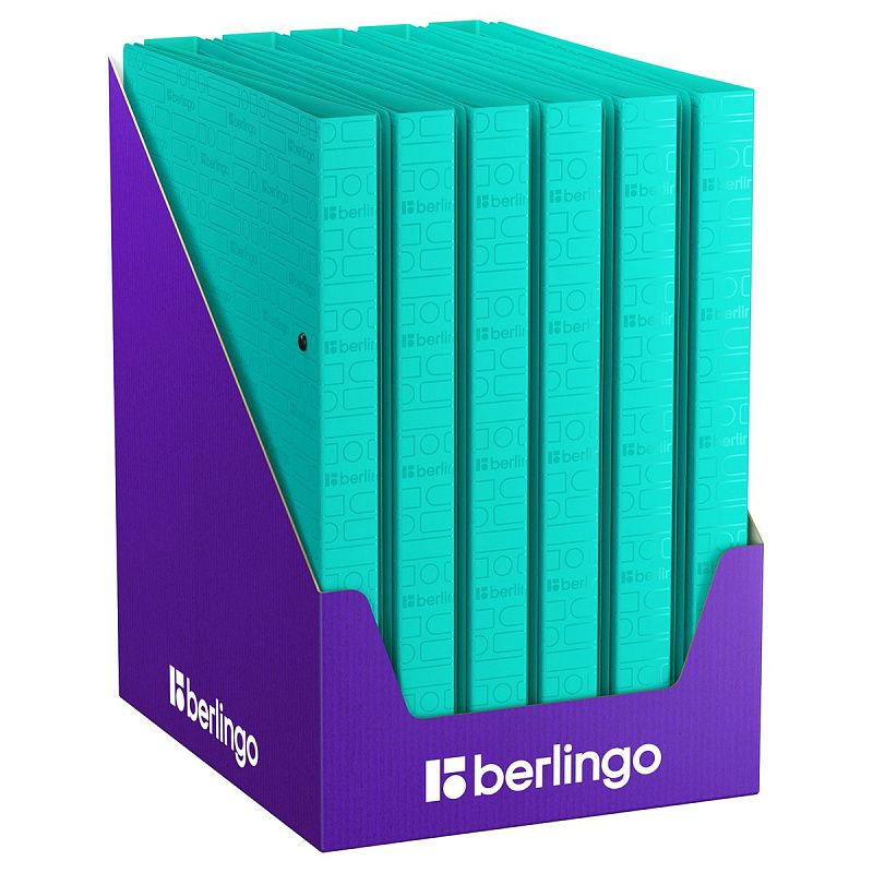 Папка на 2 кольцах Berlingo "Your Way", А4, 24мм, 600мкм, мятная, D-кольца, с внутр. карманом 