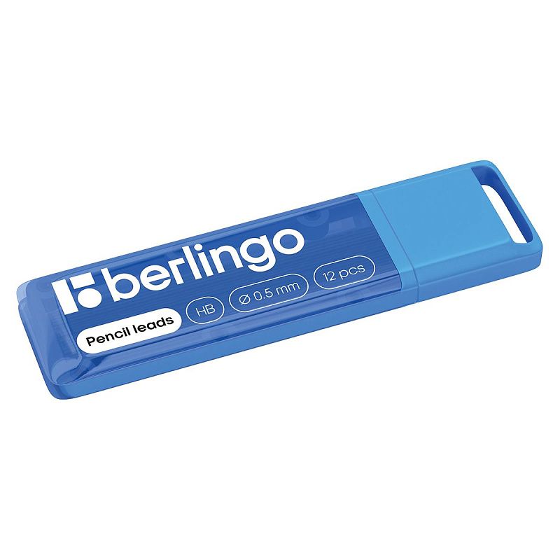 Грифели для механических карандашей Berlingo, 12шт., 0,5мм, HB