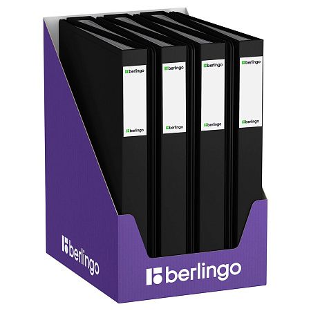 Папка с 60 вкладышами Berlingo "Soft Touch", 30мм, 700мкм, черная, с внутр. карманом 