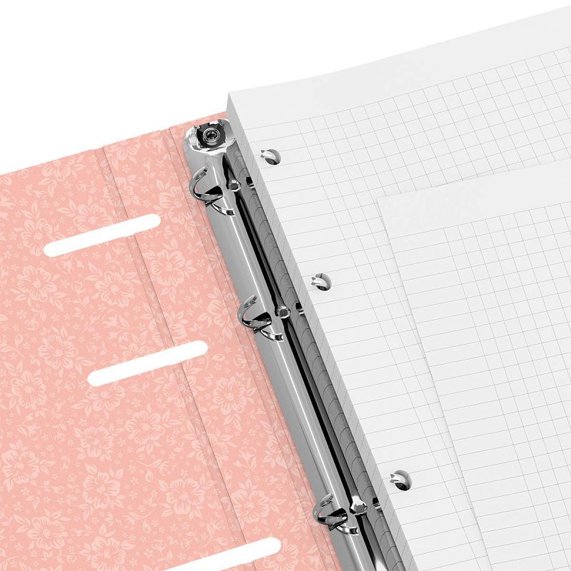 Тетрадь на кольцах А5, 120л., BG "Цветочный паттерн", картон, матовая ламинация, выб. лак