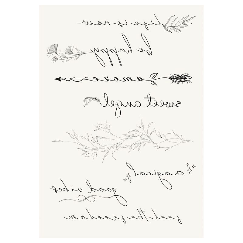 Наклейка-тату MESHU, "Amazing letterings", 14,8*21см, инд. уп., европодвес