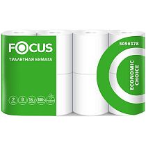 Бумага туалетная Focus Economic Choice, 2 слойн, мини-рулон, 16,2м/рул., 8шт., тиснение, белая Бумага туалетная Focus Economic Choice, 2 слойн, мини-рулон, 16,2м/рул., 8шт., тиснение, белая