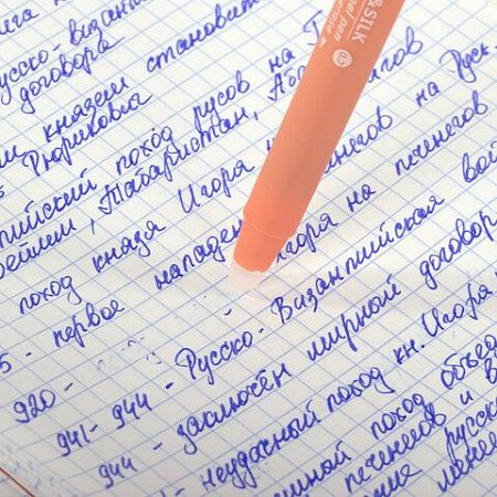 Ручка стираемая гелевая с грипом BRAUBERG "SOFT&SILK PASTEL", СИНЯЯ, корпус ассорти, узел 0,7 мм, 143934 