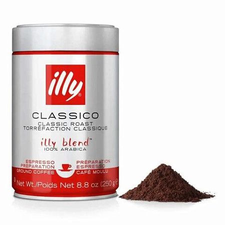 Кофе молотый ILLY "Classico" ИТАЛИЯ, 250 г, ж/б, 43