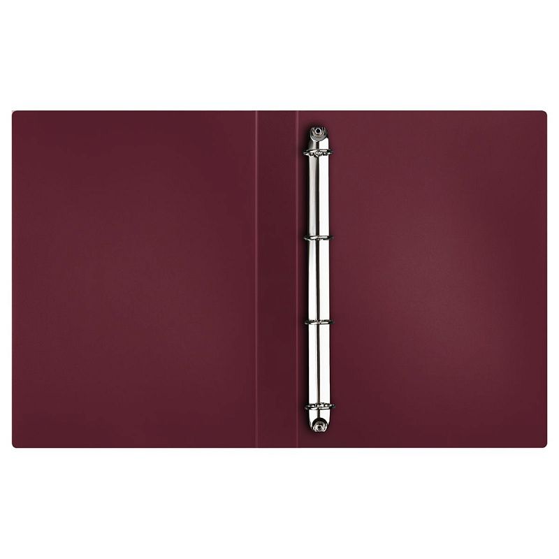 Папка на 4 кольцах СТАММ "Герб" А4, 40мм, 700мкм, пластик, гранат 