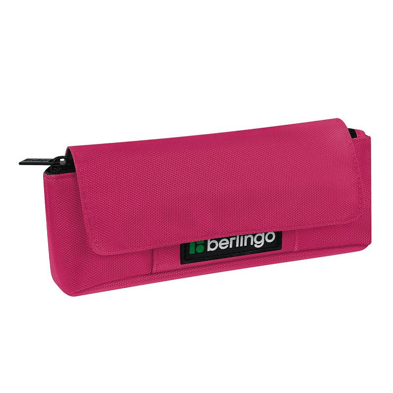 Пенал мягкий 1 отделение, 215*90*45 мм, Berlingo "Pink focus", полиэстер, внутренний органайзер, магнит