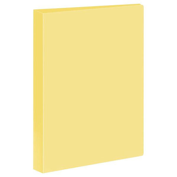 Папка на 2 кольцах СТАММ А4, 25мм, 500мкм, пластик, пастель, желтая