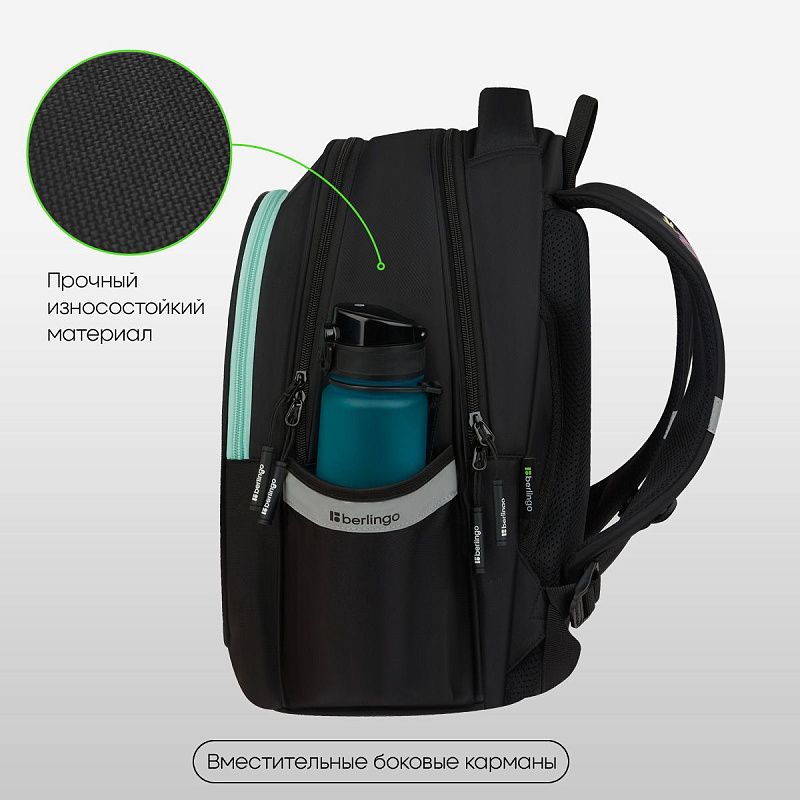 Рюкзак Berlingo Modern "Push your limits" 38*30*18см, 3 отделения, 2 кармана, эргономичная спинка 