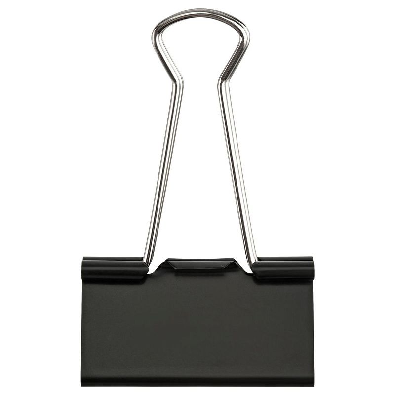 Зажимы для бумаг 41мм, OfficeSpace, 12шт., черные, картонная коробка