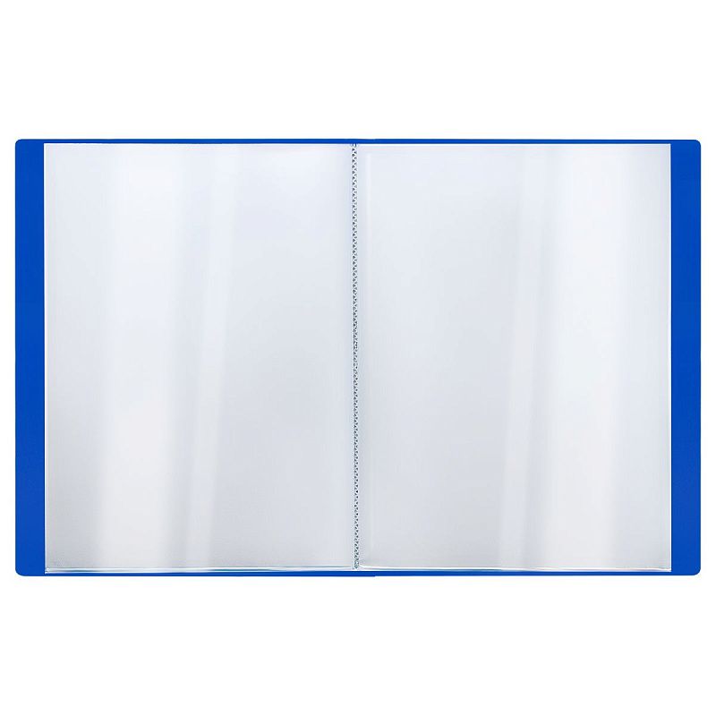 Папка с 80 вкладышами СТАММ "Стандарт" А4, 30мм, 800мкм, пластик, синяя 