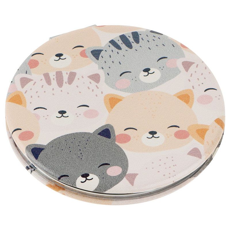 Зеркальце карманное складное MESHU "Котята"