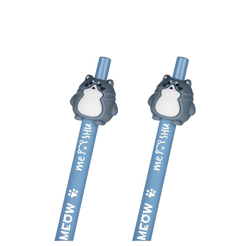 Карандаш механический MESHU "Fat cat", 0,7мм, ассорти, с топпером 