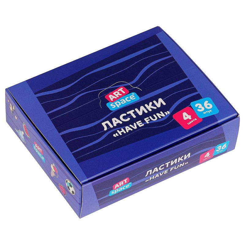 Ластик ArtSpace "Have Fun", прямоугольный, ЭКО-ПВХ, 60*15*10мм 