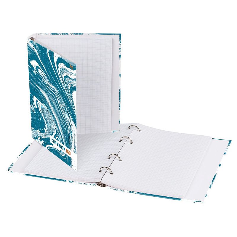 Тетрадь на кольцах А5, 160л., BG "Fluid art", глянцевая ламинация