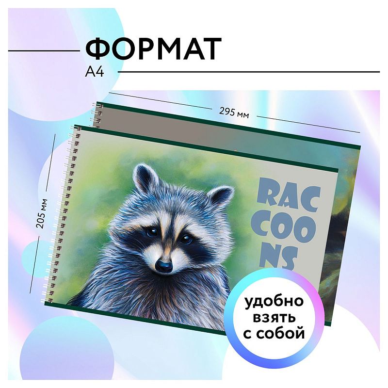 Альбом для рисования 40л., А4, на гребне BG "Лесные жители"