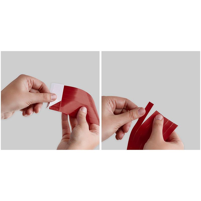 Закладки самоклеящиеся для книг формата А4 (ляссе с клеевым краем), ПВХ, 6 штук, ArtSpace, карминово-красный 