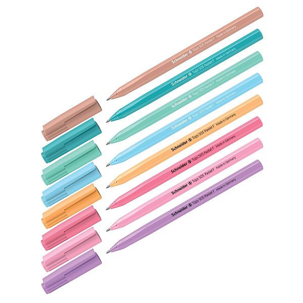 Ручка шариковая Schneider "Tops 505 F" синяя, 0,8мм, корпус пастель ассорти