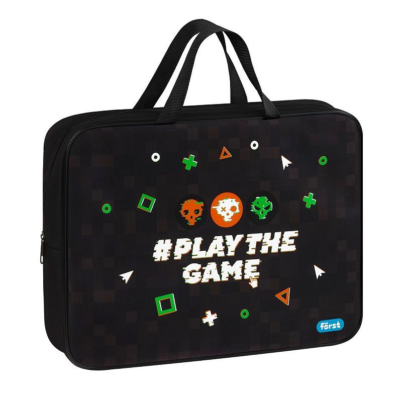 Папка текстильная с ручками 1 отделение, А4 Först "Play the game", 350*265*80мм, текстиль, на молнии