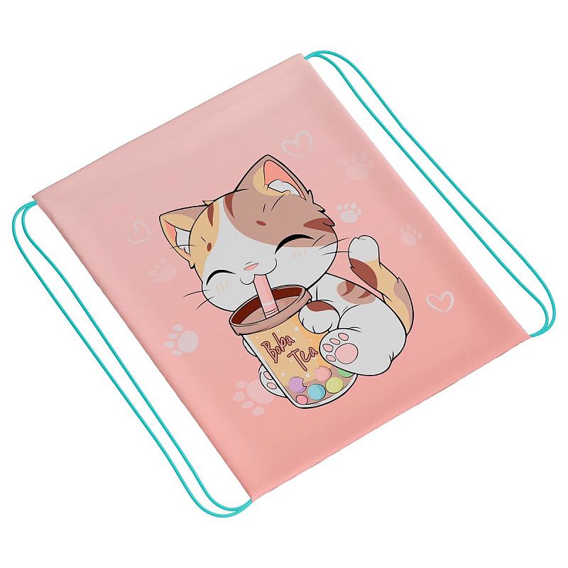 Мешок для обуви 1 отделение ArtSpace "The cat with the glass", увеличенный объем, 410*490мм 