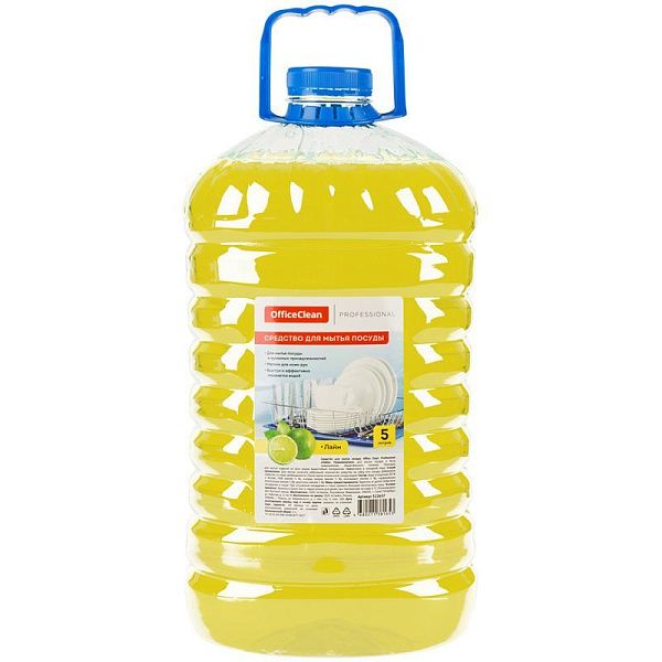 Средство для мытья посуды OfficeClean "Лайм", ПЭТ, 5л 