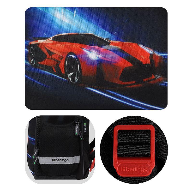 Ранец Berlingo Expert Mini "No red lights" 36*27*14см, 2 отделения, 2 кармана, анатомическая спинка 