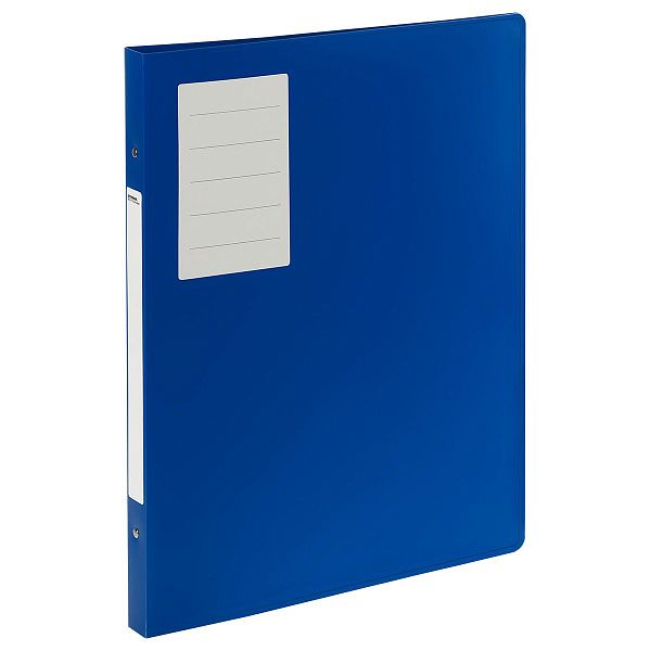 Папка на 4 кольцах СТАММ А3, 27мм, 800мкм, вертикальная, пластик, синяя